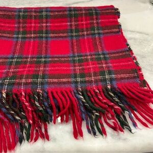 NWOT. L.L. Bean Virgin Wool Throw featuring the Royal Stewart Red Plaid.